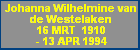 Johanna Wilhelmine van de Westelaken