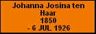 Johanna Josina ten Haar