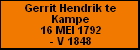 Gerrit Hendrik te Kampe