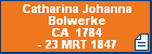 Catharina Johanna Bolwerke