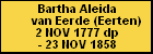 Bartha Aleida van Eerde (Eerten)