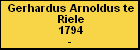 Gerhardus Arnoldus te Riele
