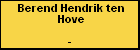 Berend Hendrik ten Hove