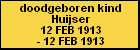 doodgeboren kind Huijser