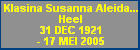 Klasina Susanna Aleida van Heel