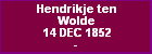 Hendrikje ten Wolde
