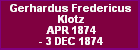 Gerhardus Fredericus Klotz
