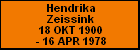 Hendrika Zeissink
