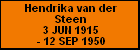 Hendrika van der Steen