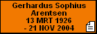 Gerhardus Sophius Arentsen