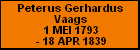 Peterus Gerhardus Vaags